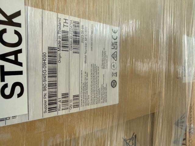 MFS1S00-H100V NVIDIA Mellanox 100m QSFP56 HDR 200G InfiniBand AOC cable — factory box nameplate label